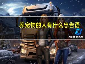 养宠物的人有什么忠告语