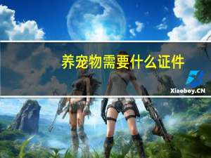 养宠物需要什么证件