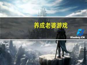 养成老婆游戏（线上游戏的老婆不可能是女生）