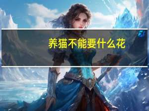 养猫不能要什么花