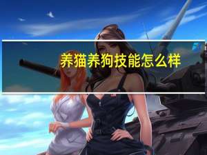 养猫养狗技能怎么样