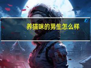 养猫咪的男生怎么样