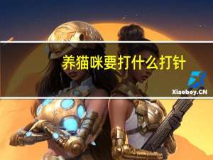 养猫咪要打什么打针