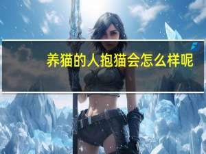 养猫的人抱猫会怎么样呢