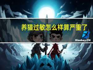 养猫过敏怎么样算严重了