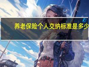 养老保险个人交纳标准是多少