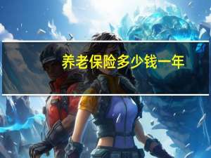 养老保险多少钱一年