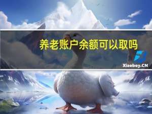 养老账户余额可以取吗