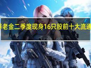 养老金二季度现身16只股前十大流通股东榜