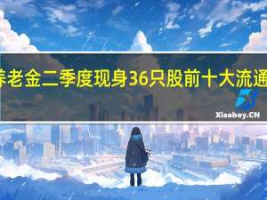 养老金二季度现身36只股前十大流通股东榜