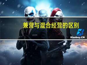兼营与混合经营的区别