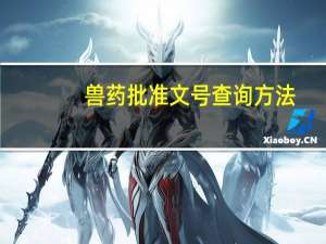 兽药批准文号查询方法（兽药批准文号查询）