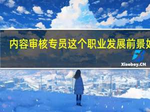 内容审核专员这个职业发展前景如何