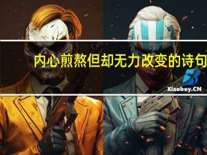 内心煎熬但却无力改变的诗句