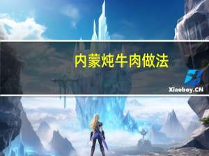 内蒙炖牛肉做法