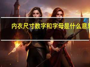 内衣尺寸数字和字母是什么意思