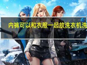 内裤可以和衣服一起放洗衣机洗吗