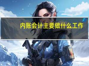 内账会计主要做什么工作