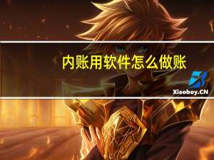 内账用软件怎么做账