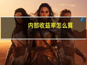 内部收益率怎么算