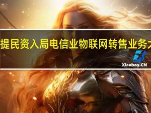 再提民资入局电信业 物联网转售业务大有可为
