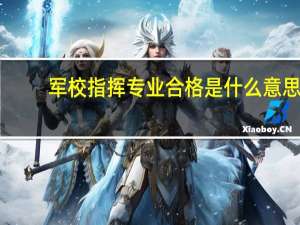 军校指挥专业合格是什么意思