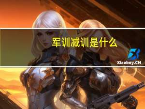 军训减训是什么
