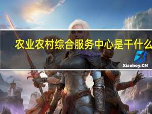 农业农村综合服务中心是干什么的