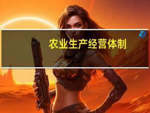 农业生产经营体制