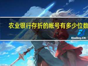 农业银行存折的帐号有多少位数字