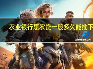 农业银行惠农贷一般多久能批下来