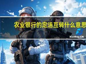 农业银行的定活互转什么意思