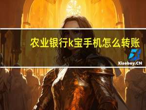 农业银行k宝手机怎么转账