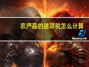 农产品的进项税怎么计算