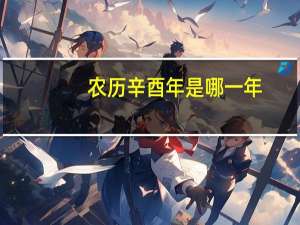农历辛酉年是哪一年（辛酉年是哪一年）