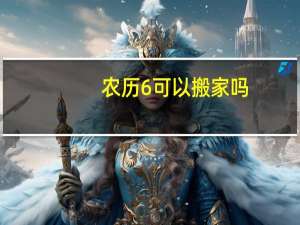 农历6可以搬家吗
