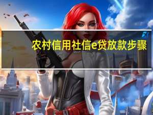 农村信用社信e贷放款步骤