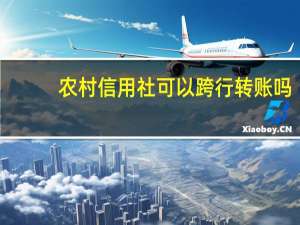 农村信用社可以跨行转账吗