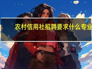 农村信用社招聘要求什么专业