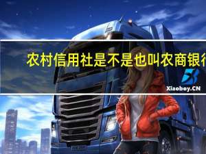 农村信用社是不是也叫农商银行？