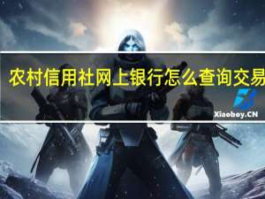 农村信用社网上银行怎么查询交易明细（农村信用社网上银行怎么登陆）