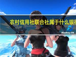农村信用社联合社属于什么银行
