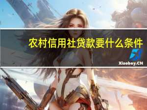 农村信用社贷款要什么条件