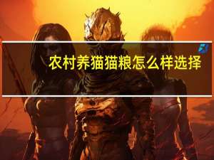 农村养猫猫粮怎么样选择