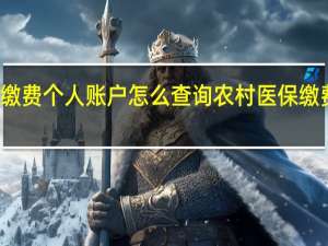 农村医保缴费个人账户怎么查询农村医保缴费查询方法如下