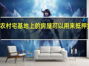 农村宅基地上的房屋可以用来抵押贷款吗