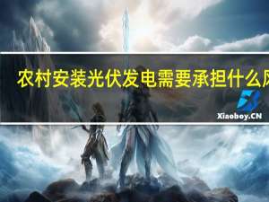 农村安装光伏发电需要承担什么风险