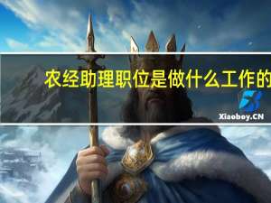 农经助理职位是做什么工作的