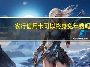 农行信用卡可以终身免年费吗
