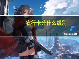 农行卡分什么级别